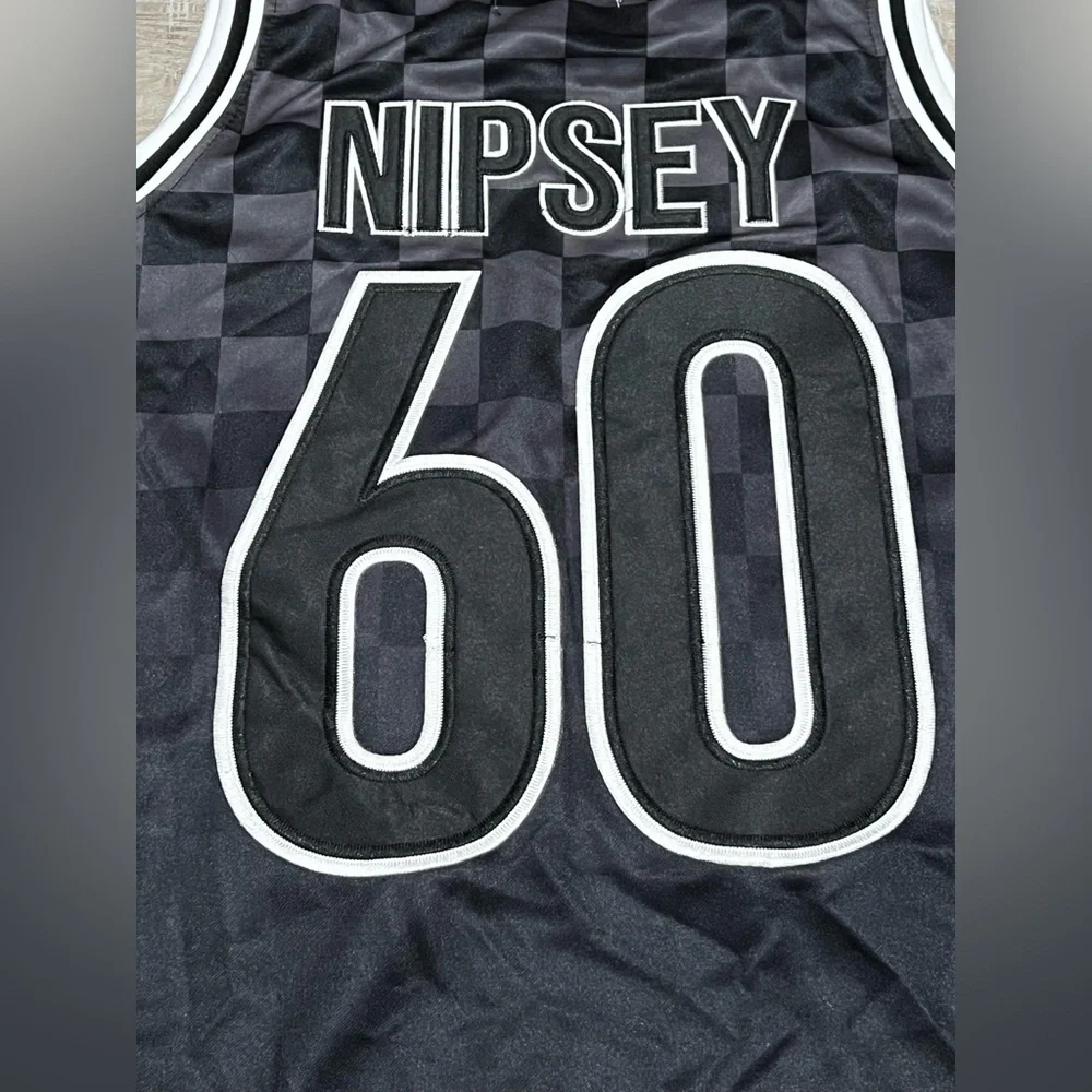 Headgear Classics Boogie‎ Nipsey hussle basketball jersey black checkered 3XL